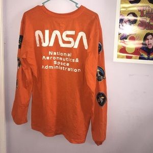 NASA orange long sleeve large tee